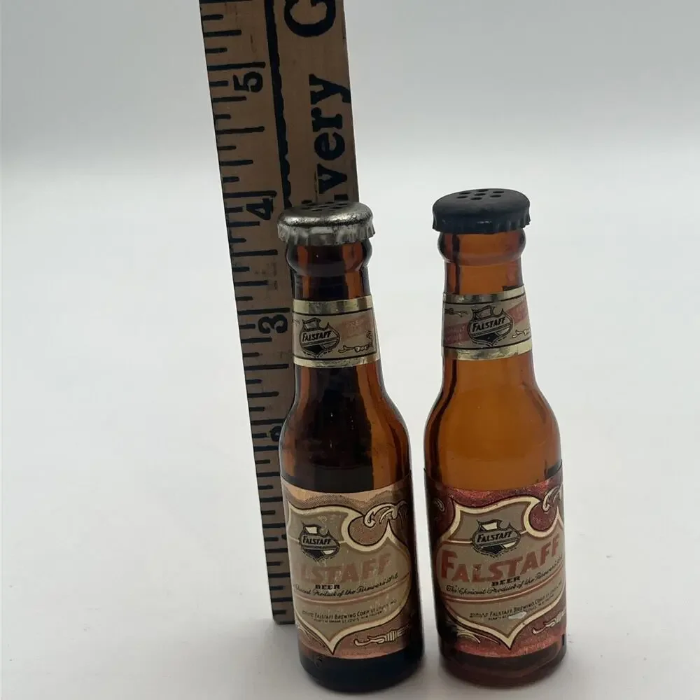 Falstaff Mini Salt & Pepper Shaker Beer Bottles - Miniature 4
